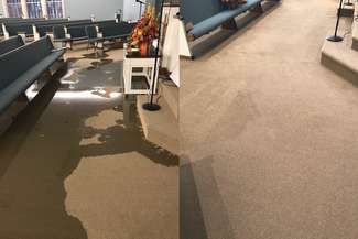 Before and After of Flood Clean Up Service