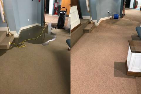 Before and After of Flood Clean Up Service